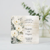 シャンパン金ゴールドデデデモナバラユーカリ結婚プタス 招待状 (スタンド正面)