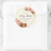 シャンパン金ゴールドバラ体バター ラウンドシール (バッグ)