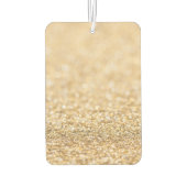 シャンパン金ゴールドフェイクグリッタースパークルスモノグラム カーエアーフレッシュナー (裏面)