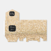 シャンパン金ゴールドフェイクグリッタースパークルスモノグラム フェイバーボックス (折り畳みなし)