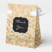 シャンパン金ゴールドフェイクグリッタースパークルスモノグラム フェイバーボックス (裏面サイド)