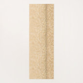 シャンパン金ゴールドフェイクグリッタースパークルスモノグラム ヨガマット (裏面)