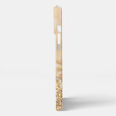 シャンパン金ゴールドフェイクグリッター iPhoneケース (左側面)