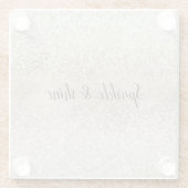 シャンパン金ゴールドホワイトグリジーグリッター ガラスコースター (裏面)