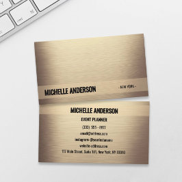 シャンパン金ゴールドミニマリスト名刺 名刺