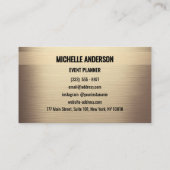 シャンパン金ゴールドミニマリスト名刺 名刺 (裏面)