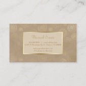 シャンパン金ゴールド抽象芸術サークルミニマル 名刺 (裏面)