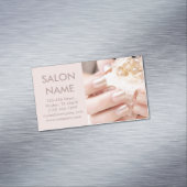 シャンパン金ゴールド爪、 ネイルファッション美しいスパネイルサロン マグネット名刺 (インサイチュ)