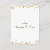 シャンパン金ゴールド結婚バロック エンクロージャーカード (裏面)