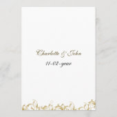 シャンパン金ゴールド結婚バロック メニュー (裏面)