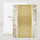 シャンパン金ゴールド結婚バロック メニュー (正面/裏面)