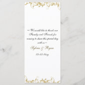 シャンパン金ゴールド結婚バロック メニュー (裏面)