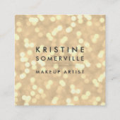シャンパン金ゴールド《写真》ぼけ味スクエア スクエア名刺 (正面)
