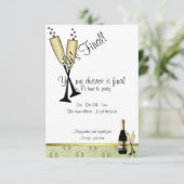 シャンパン離婚パーティの招待状 招待状 (スタンド正面)