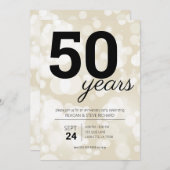 シャンパン50周年パーティー招待状 招待状 (正面/裏面)