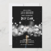 シャンパン50歳誕生日パーティー 招待状 (正面)