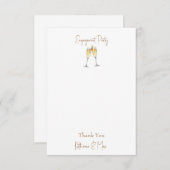 シャンパン お祝い 婚約 パーティー 感謝 (正面/裏面)