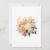 シャンパン&アイボリーフローラ結婚のリハーサルディナー 招待状 (裏面)