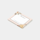 シャンパン+アイボリー+ピンクの花嫁衣装 ポストイット (アングル)