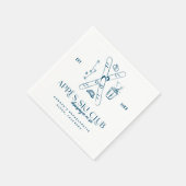 シャンパン・アン・グラス | アフター・スキー ウィンター バチェロレッテ スタンダードカクテルナプキン (角)