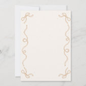 シャンパン ウェディング | リハーサル ディナー 招待状 (裏面)