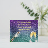 シャンパン、オンブレ グリッター、ニューイヤーズ インビテーション (スタンド正面)