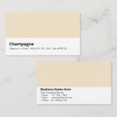 シャンパン | ガラスの優雅さ 名刺 (正面/裏面)