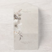 シャンパン&クリームウォーターカラーボホディナーフローラ オールインワン招待状 (外側)