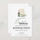 シャンパン&ケーキブライダルシャワー招待 招待状 (正面/裏面)