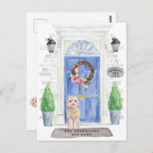 シャンパン・コカプー引っ越し案内はがき ポストカード (正面/裏面)