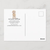 シャンパン・コカプー引っ越し案内はがき ポストカード (裏面)