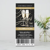 シャンパン/コンフェッティ 新年のお祝いの招待状 招待状 (スタンド正面)