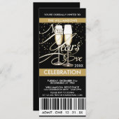 シャンパン/コンフェッティ 新年のお祝いの招待状 招待状 (正面/裏面)