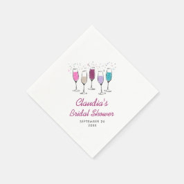 シャンパン シック おしゃれな ブライダル シャワー スタンダードカクテルナプキン