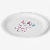 シャンパン シック おしゃれな ブライダル シャワー ペーパープレート (アングル)