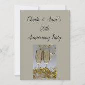 シャンパン＆ストリーマー アニバーサリー パーティー 招待状 (正面)