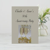 シャンパン＆ストリーマー アニバーサリー パーティー 招待状 (スタンド正面)