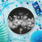 シャンパン&スパークラーニューイヤーイブ紙プレート ペーパープレート (パーティー)