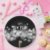 シャンパン&スパークラーニューイヤーイブ紙プレート ペーパープレート (パーティー)