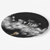 シャンパン&スパークラーニューイヤーイブ紙プレート ペーパープレート (アングル)