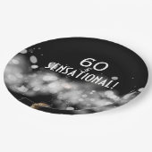 シャンパン&スパークラー60センセーショナル紙プレート ペーパープレート (アングル)