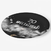 シャンパン&スパークラー70と壮観な紙プレート ペーパープレート (アングル)