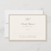 シャンパン・タウペ 結婚式RSVP ウェブサイトカード 出欠カード (正面)