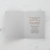 シャンパン ダマスク 花模様 メイソンジャー 結婚式 招待状 (内部)