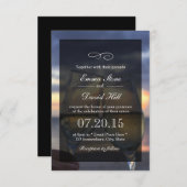 シャンパン チェアーズ ビーチ ウェディング 招待状 (正面/裏面)