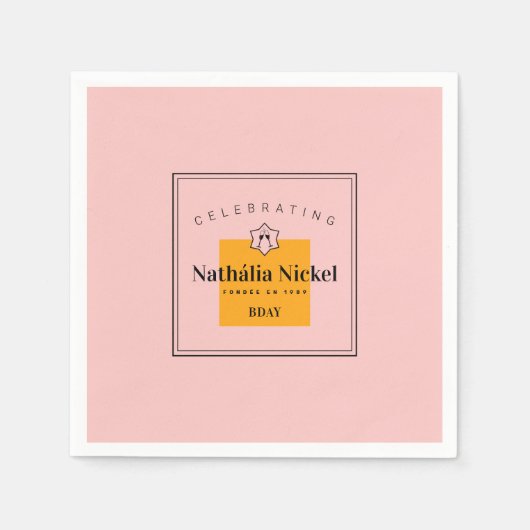 シャンパン トースト スタンダードカクテルナプキン (正面)