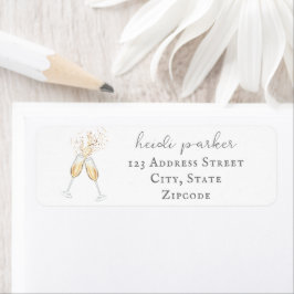 シャンパン トースト バブル 返信先ラベル ラベル