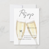 シャンパン・トースト 出欠カード (正面)