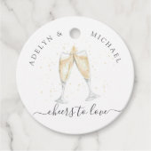 シャンパン・トースト "愛の乾杯" オーダーメイド フェイバータグ (正面)