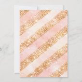 シャンパン バブル＆ゴールド グリッター 21 21歳の誕生日 招待状 (裏面)